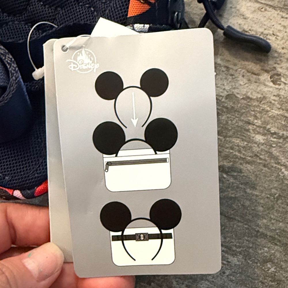 Walt Disney World Character Print Pouch - Navy with Multicolor Circles - Picture 3 of 4